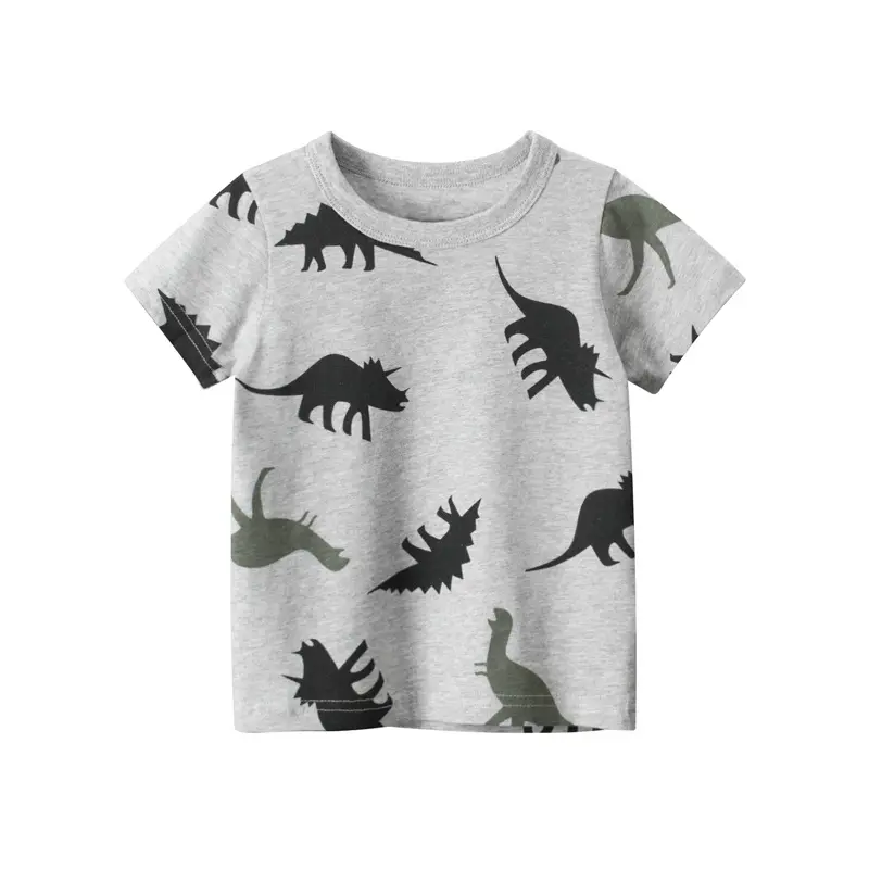 男の子Tシャツ子供半袖恐竜印刷子供女の赤ちゃん漫画カジュアルシャツ