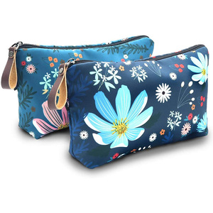Lady Fashion Travel Makeup <strong>Bag</strong> Neoprene Frosted Flower Custom <strong>Cosmetic</strong> <strong>Bag</strong> - Product Image 2