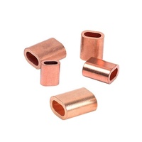 Accessoire pour câble métallique marin, manchon à double boucle en cuivre en forme de sablier, embout à sertir duplex, boucles de sertissage, clip 3 mm, équipement de gréement pour yacht et bateau