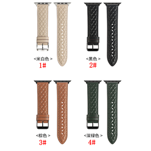 <span class=keywords><strong>Cinturino</strong></span> per Smartwatch di Lusso <span class=keywords><strong>in</strong></span> Vera <span class=keywords><strong>Pelle</strong></span> con Motivo Romboidale per Donna, Compatibile con <span class=keywords><strong>Apple</strong></span> - Product Image 4