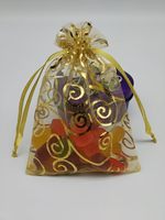 Transparente Organza-Beutel mit Wimperndruck für Hochzeitsgeschenke, Luxus-Schmuck, Süßigkeiten, Netzbeutel mit Kordelzug für Partys, Weihnachten und kleine Geschenke