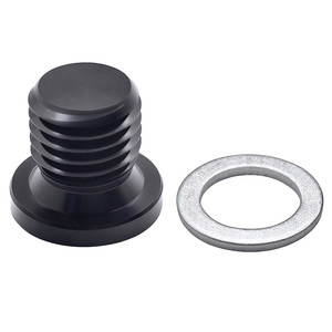 Tapón de sellado de brida de aluminio con rosca hexagonal interna M12*1.5, mecanizado CNC, logotipo personalizado aceptable - Product Image 1