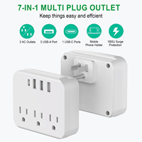 Enchufes de Corriente Estándar de EE. UU. con Puerto USB de 3 Pines y 1 Puerto USB-C, Compatibles con EE. UU., Canadá y México, Venta al por Mayor