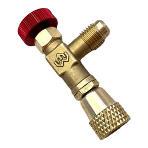 วาล์วนิรภัยมือสำหรับเครื่องปรับอากาศ R410 และ R22 อะแดปเตอร์เติมน้ำยาทำความเย็น ป้องกันการรั่วไหลและน้ำแข็งเกาะ อะแดปเตอร์วาล์วนิรภัย - Product Image 2