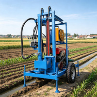 Machine de forage de puits 100m avec pompe à boue pour l'approvisionnement en eau domestique, vente directe d'usine CE en gros