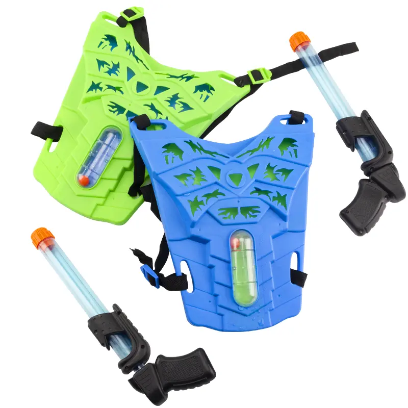 2 pz/set bambini ragazzi ragazze estate attività all'aperto gioco di tiro giocattoli interattivi combattimento in acqua bambini zaino pistola ad acqua