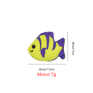 Jouet pour chat en peluche en forme de poisson coloré, mignon, pour le nettoyage des dents et l'entraînement, jouet interactif pour animaux de compagnie, jouet à mâcher doux et petit pour chat, vente en gros de produits pour animaux de compagnie - Product Image 4