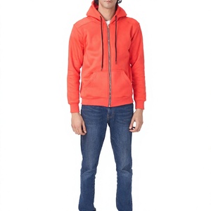 Sudadera con Capucha Gris para Hombre, Cierre de Cremallera, Corte Regular, Color Sólido, Informal, para Otoño, Ecológica, Transpirable, Tejida, 100% Algodón, Beazer Sports - Product Image 3