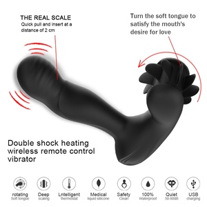 Indossabile anale Plug anello di testa vibratore giocattolo del sesso a distanza per gli uomini leccare la lingua anale della prostata massaggiatore - Product Image 2