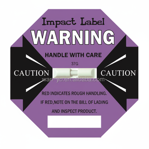 Indicateur d'impact d'étiquette de choc 37G-Étiquette de capteur Drop N Tell ISO 9001 Protection logistique certifiée - Product Image 1