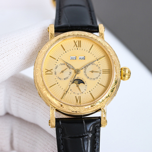 Reloj de Pulsera Elegante de Estilo Retro para Hombre y Mujer, Grado 5A, con Calendario Completo, Patrón Metálico Circular, Diseño Artístico y Moderno - Product Image 3