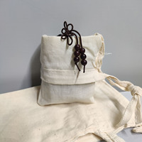 Pochette à cordon écologique réutilisable avec impression de logo personnalisée, 100% coton biologique naturel, portable, de haute qualité