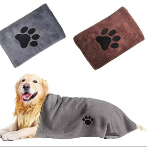 Nuovi stili asciugamani per animali domestici morbidi e confortevoli addensare il bagno di cane gatto assorbente asciugatura rapida asciugamano antiaderente zampa ricamato <span class=keywords><strong>coperte</strong></span> - Product Image 6