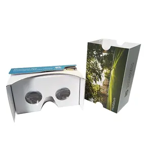 جودة عالية VR شعار العلامة التجارية المخصصة 2Gen virtuality Box VR نظارات من الورق المقوى للفيديو ثلاثي الأبعاد