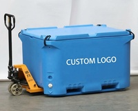 Conteneur PE 1000L pour la distribution de poissons vivants, bac de transport et de stockage pour fruits de mer frais, destiné aux grossistes et aux marchés, commande en gros