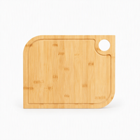 Tabla de cortar de bambú ecológica al por mayor con ranura para jugos y orificio para colgar, logotipo personalizado OEM para cocina