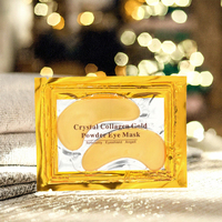 Private Label Vegan Anti-Aging Hydraterende Onderoogpads Oogzakverwijdering Hydrogel Sheet Mask met Kristal Collageen Goud