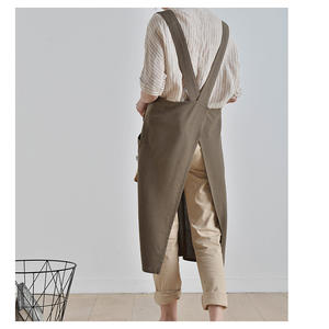 <span class=keywords><strong>Tablier</strong></span> de jardinage simple de style <span class=keywords><strong>japonais</strong></span> pour hommes et femmes, en <span class=keywords><strong>lin</strong></span> <span class=keywords><strong>lavé</strong></span>, <span class=keywords><strong>tablier</strong></span> rétro pour le nettoyage domestique - Product Image 3