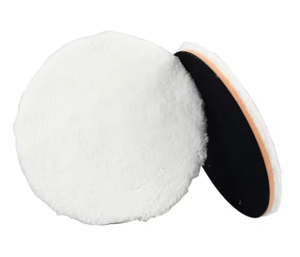 Tampone Lucidante in Lana a Doppia Faccia di Alta Qualità per Detailing Auto, 3-8 Pollici, Grana 3000, Bianco Naturale per la Cura dell'Auto - Product Image 1