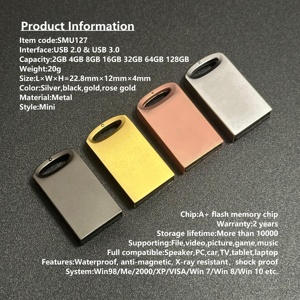 <span class=keywords><strong>Clé</strong></span> <span class=keywords><strong>USB</strong></span> Mini Métallique Anti-chute et Étanche, Compatible OEM, Large Compatibilité, 2 Go, 4 Go, 8 Go, 32 Go, 64 Go, 128 Go - Product Image 6