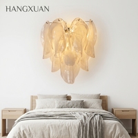 Nueva Lámpara de Pared Minimalista con Marco de Hierro y Cristal Blanco Murano, Estilo Nube, con Halógeno, para Dormitorio o Pasillo
