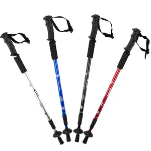 Outdoor Aluminium Quick Lock Trekking Poles/Wandelstokken Met Kurk Grip