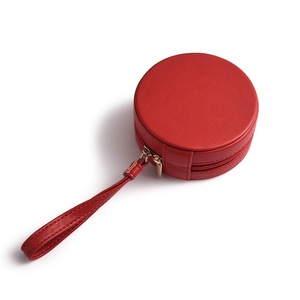 Sac à bijoux en cuir PU personnalisé avec logo de marque de style luxueux, sac de voyage miniature portable - Product Image 3