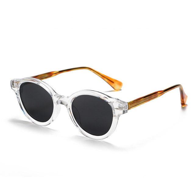 Ready to Ship New Arrivals Retro Style Fashion Eyewear Shades Luxury Custom Logo Handmade Round Frame Acetate Sunglasses