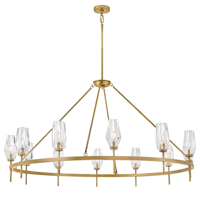 Lustre en cristal noir de luxe de haute qualité fabriqué aux États-Unis par des fabricants modernes, 12 têtes en forme d'anneau, en métal
