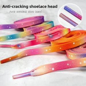 Vente en gros unisexe couleur tie-dye imprimé lacets plat paresseux paire compatible baskets chaussures décontractées AJ <span class=keywords><strong>AF1</strong></span> - Product Image 4