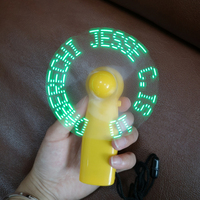 Ventilateur LED portable mini programmable USB avec affichage de messages personnalisés, logo sur mesure, pour mariage, concert, fête, ventilateur publicitaire lumineux à main