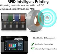 Filamen Isi Ulang Bambu PLA Basic 1.75mm 1.39kg RFID Printer FDM Harga Grosir Kemasan Massal Pengiriman Cepat Distributor Global