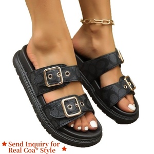 New Styles Big Sizes Women Walking Summer Ladies Designer Co Beach Flat Fashion Slippers Acher Shoes - EU Size 35