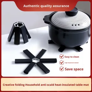 Alfombrilla Plegable de ABS con Aislamiento Térmico para Uso en Platos y Tazones - Resistente a Altas Temperaturas, Anti-escaldaduras, Moderna, Sencilla y Sólida - Product Image 4