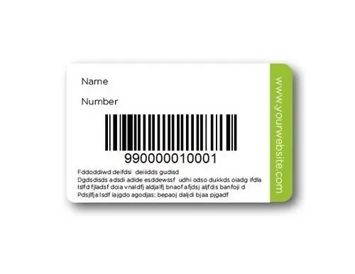 Personnalisé Conception Imprimé PVC RFID Carte À Puce avec Code 128 ou EAN 13 Code À Barres Numéros