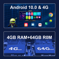 Nouveau produit 4+64 Go, caméra de tableau de bord Android 4G pour voiture, écran 10,26 pouces, double objectif 1080P, WiFi, GPS, navigation, ADAS, vidéo à distance