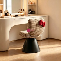 Tabouret de coiffeuse Yicheng mignon pour chambre de filles, chaise de maquillage rotative, siège de table à maquillage tendance pour mobilier de salon de beauté à domicile