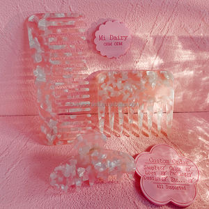 MiDairy, gran oferta de alta calidad, bonitos peines de acetato de celulosa de Color Rosa gelatina y juego de pinzas para el pelo para mujer - Product Image 5