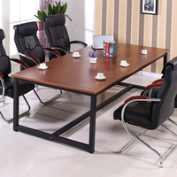 Table de conférence en bois et acier de direction moderne chaise de bureau de formation simple bureau de négociation des employés