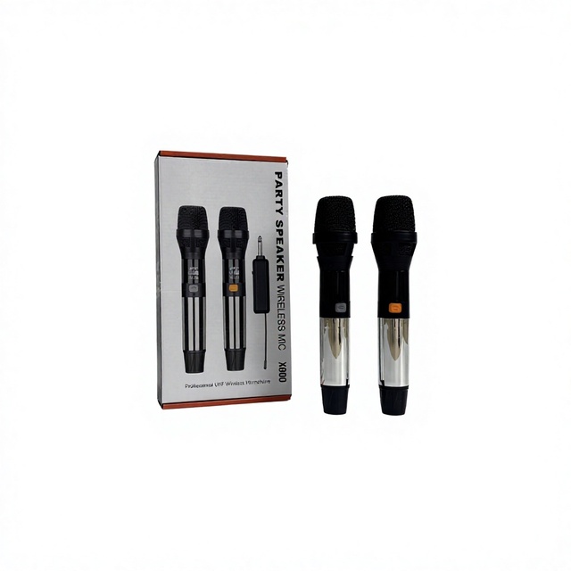 Rechargeable Portable Wireless Dynamic Handheld Microphone Cardioid Polar Pattern Noise Cancelling for Karaoke & Conference