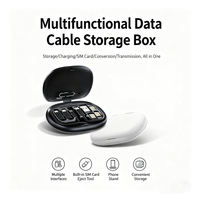Kit de Cable USB Trenzado de PVC 6 en 1, 60W 3A, Carga Rápida, Adaptador de Viaje Multifuncional con Espejo para Teléfono Móvil