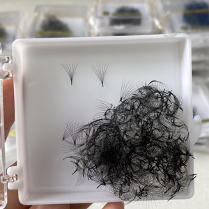 Pestañas Postizas Premontadas Sueltas 3D-20D con Base Puntiaguda, Naturales, Largas, Hechas a Mano, Negro Mate, Volumen, 500/1000 Pestañas con Tallo Largo Puntiagudo - Product Image 3