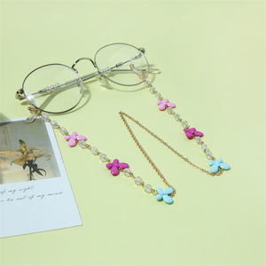 Cadena para Gafas Estilo Mariposa, Cadena Metálica Multicolor, Casual, Fresca, Dulce, para las Cuatro Estaciones, Antideslizante, Accesorio - Product Image 3