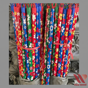 Asiawood Jeu de balais de vadrouille en PVC à usage domestique le plus vendu Nettoyage facile Bâton en bois et plastique Pelle à poussière Poils marqués Bon prix - Product Image 1