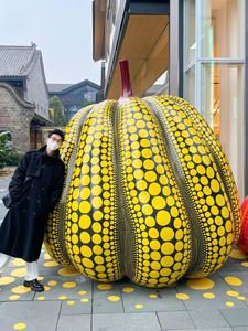 Décoration de citrouille à pois <span class=keywords><strong>Yayoi</strong></span> Kusama, sculpture en verre et acier pour l'extérieur, paysage de jardin, pièces décoratives à grande échelle - Product Image 2