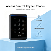 Lector de Tarjetas RFID EM IC con Teclado Táctil, Control de Acceso, Lector RFID de 1356mhz, Fábrica OEM ODM, Lector de Teclado RF Wiegand