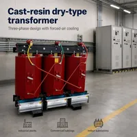 Transformateur sec SCB12, longue durée de vie et contrôle qualité strict, enroulement en cuivre 24 kV 500 kVA, refroidissement AF classe H, idéal pour les systèmes électriques des aéroports