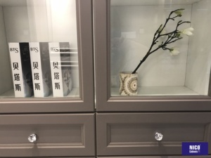 Librería NICOCABINET de Diseño Italiano, Moderna y Personalizada, Fabricada en MDF con Laca, con Puerta de Vidrio - Product Image 2