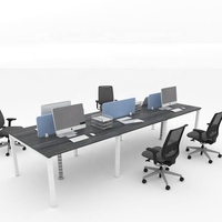 Meubles de bureau en gros 6 personnes type linéaire cadre de table en métal bureau poste de travail pieds de bureau en métal
