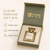 Boîte cadeau de parfum de luxe avec logo personnalisé, boîte rigide en papier en forme de livre magnétique avec insert